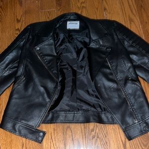 Black leather jacket